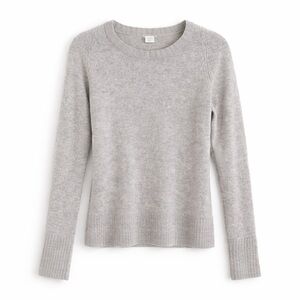 J.Crew Light Gray Wool Cashmere Lightweight Crewneck Sweater Small Classic Knit